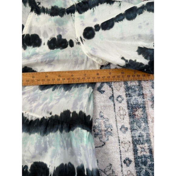 Amanda Bond Alix Mini Shift Dress XS/S Hand Tie Dye Puff Short Sleeve Boho - Picture 4 of 5